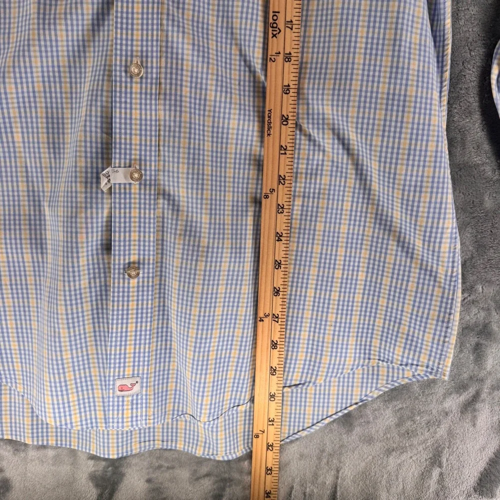 Vineyard Vines Murray Shirt Mens M Gingham Plaid Button Down 100 Cotton - Picture 5 of 7